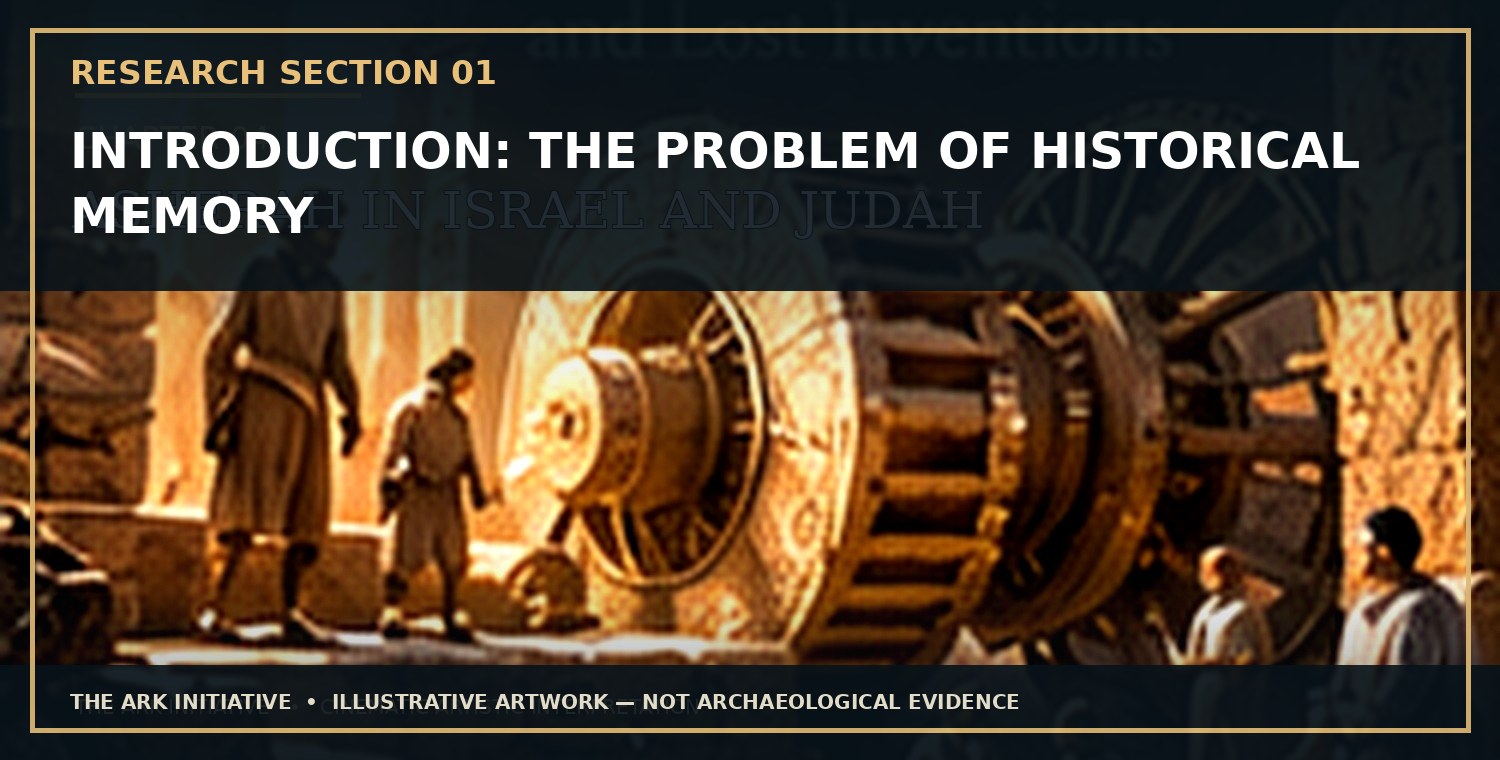 Before the Maps Changed — Research Section 1: Introduction: The Problem of Historical Memory. Illustrative artwork — not archaeological evidence.