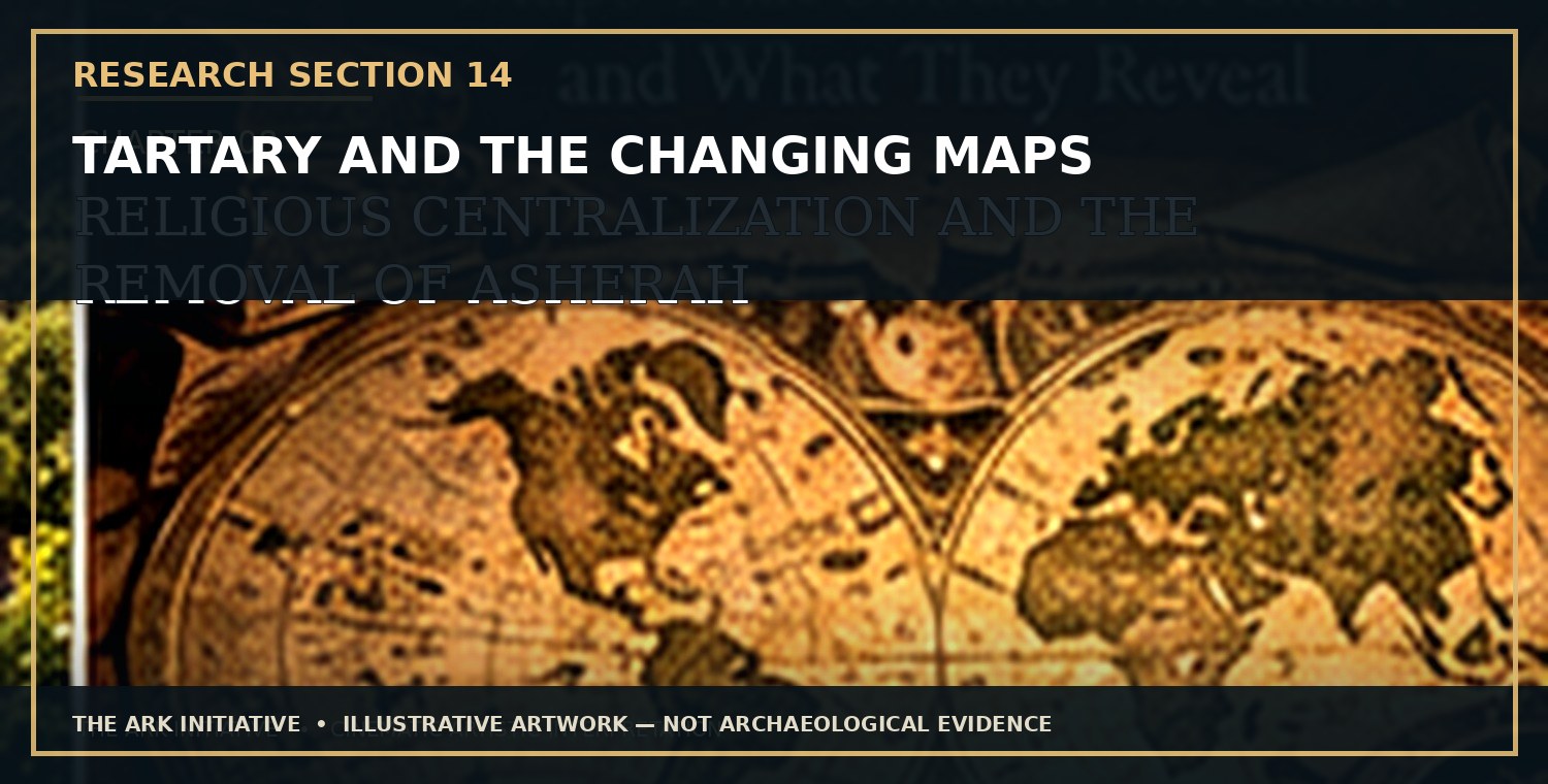 Before the Maps Changed — Research Section 14: Tartary and the Changing Maps. Illustrative artwork — not archaeological evidence.