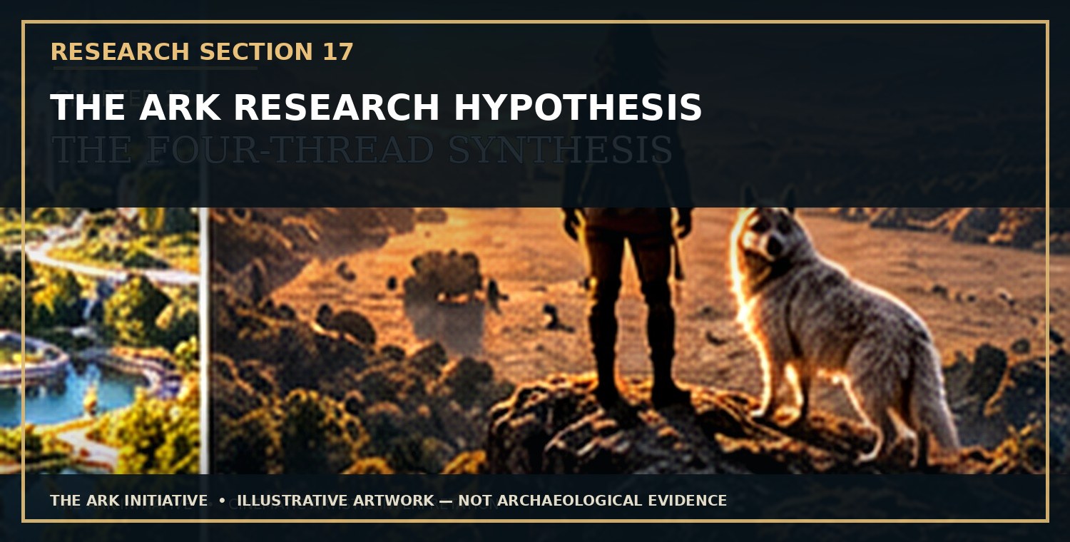 Before the Maps Changed — Research Section 17: The Ark Research Hypothesis. Illustrative artwork — not archaeological evidence.