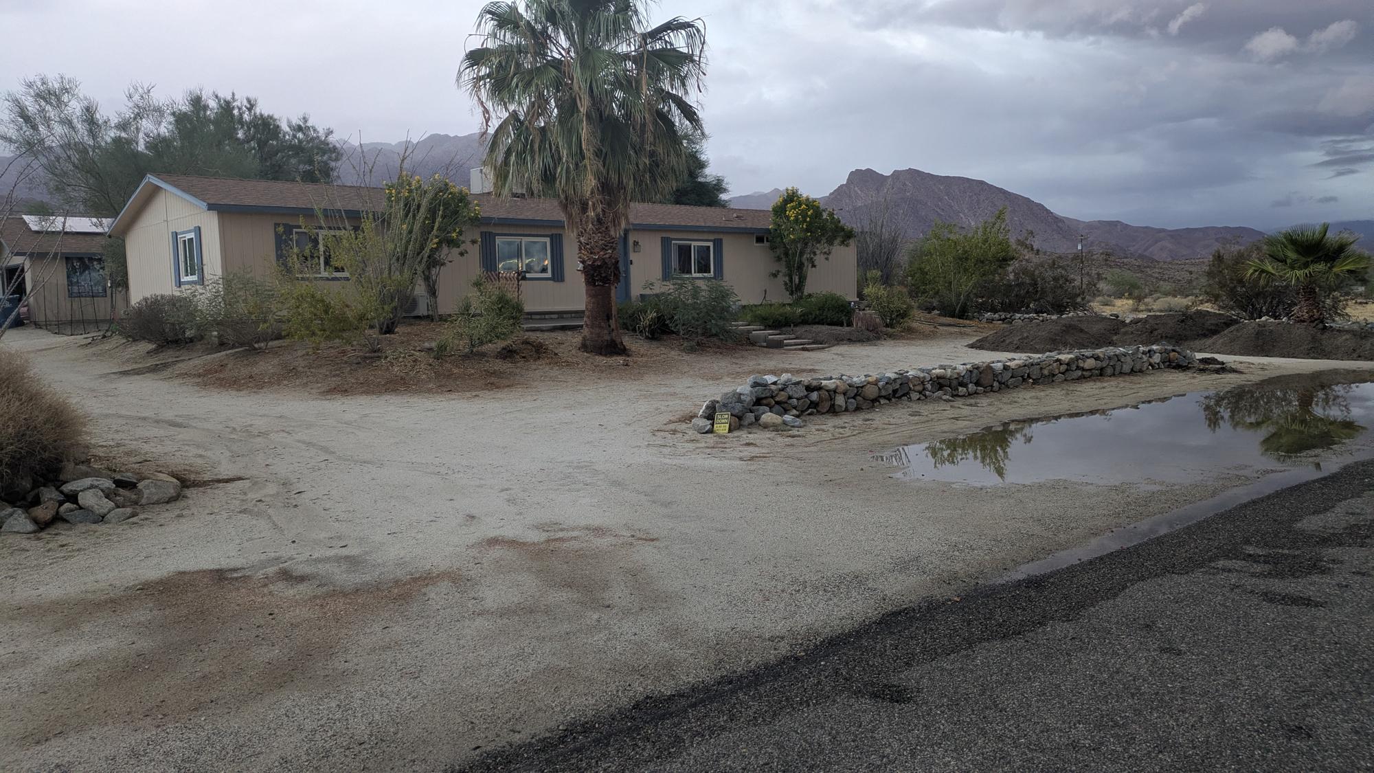 Storm water pooled outside the rock berm at Ark Unit 1