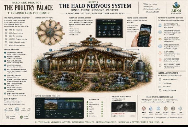 Poultry Palace build sheet 5: the HALO nervous system, a network of sensors, automations and AI around the hens